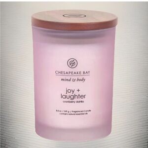 Chesapeake Bay Single Wick Candle- Joy & Laughter (Cranberry Dahlia)(8.8oz)